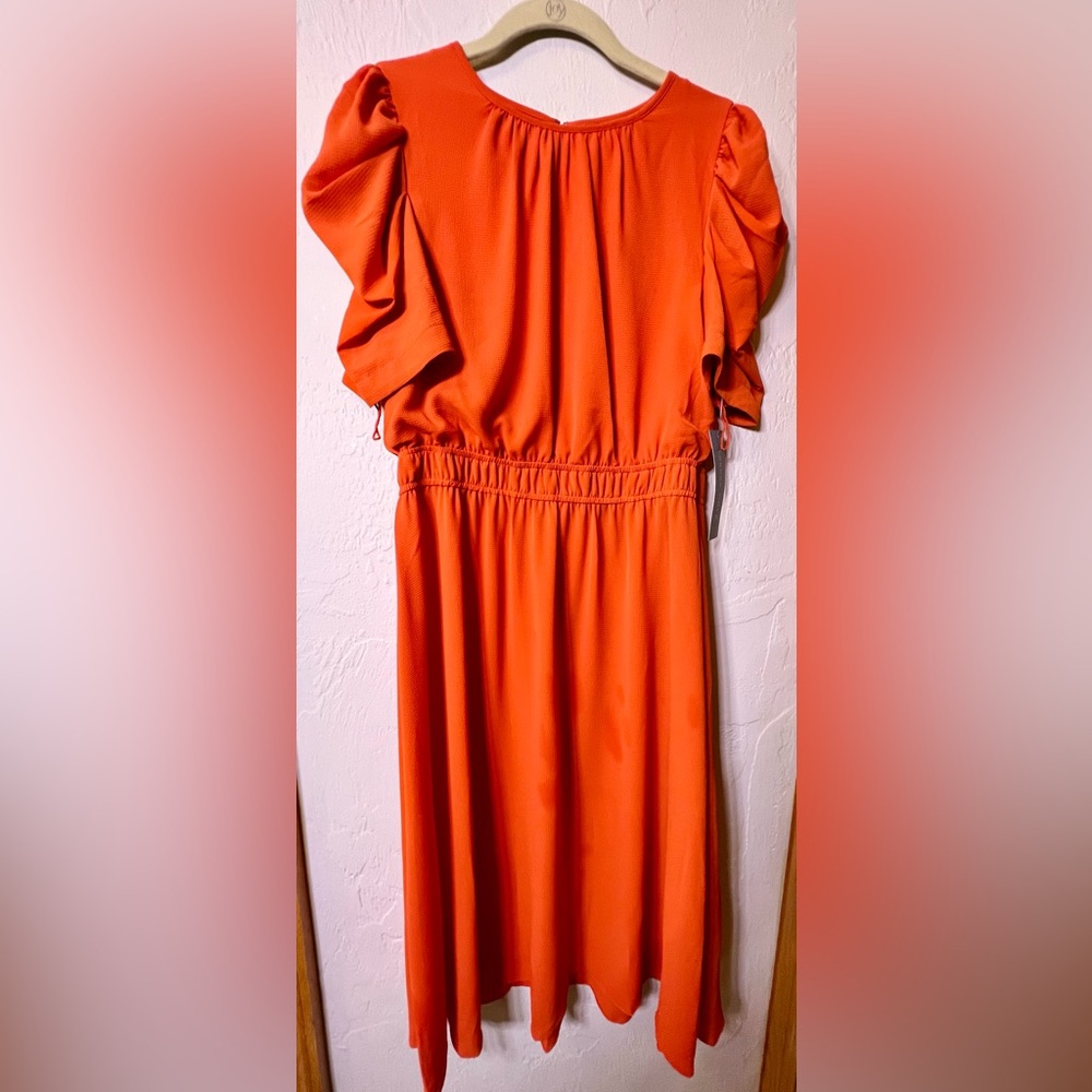 Puff Sleeve * A-Line Midi Dress * London Times (Size 10)